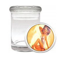 Pin Up Sexy Rockabilly Medical Glass Jar 455 - $14.48