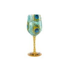 Lolita Wine Glass Peacock 15 oz 9" High Gift Boxed Collectible Green #4056857 image 3