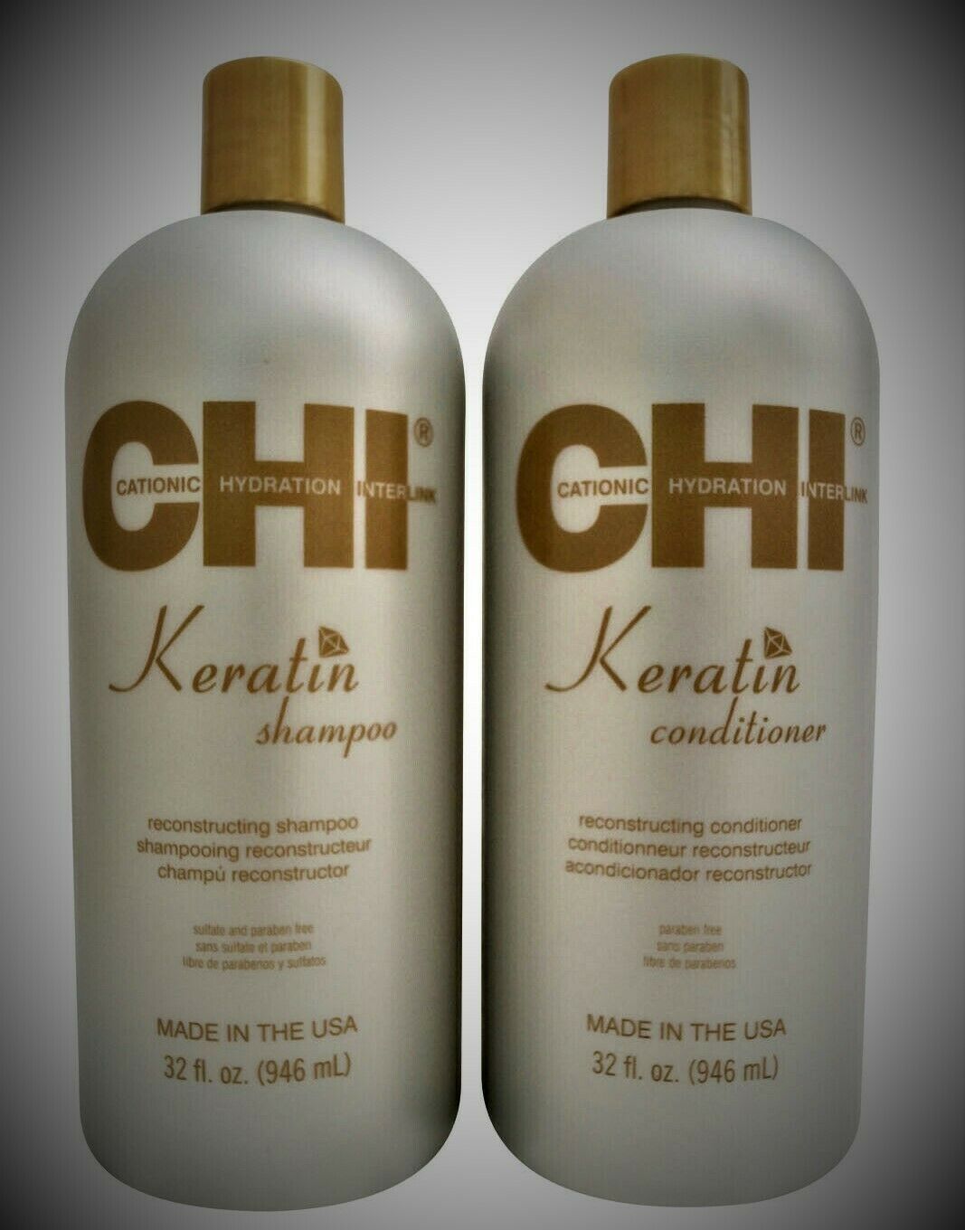CHI Keratin Shampoo & Conditioner 32 oz duo