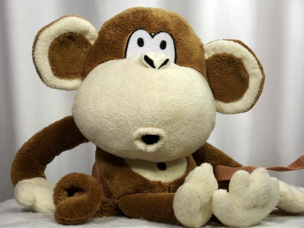 monkey plush backpack