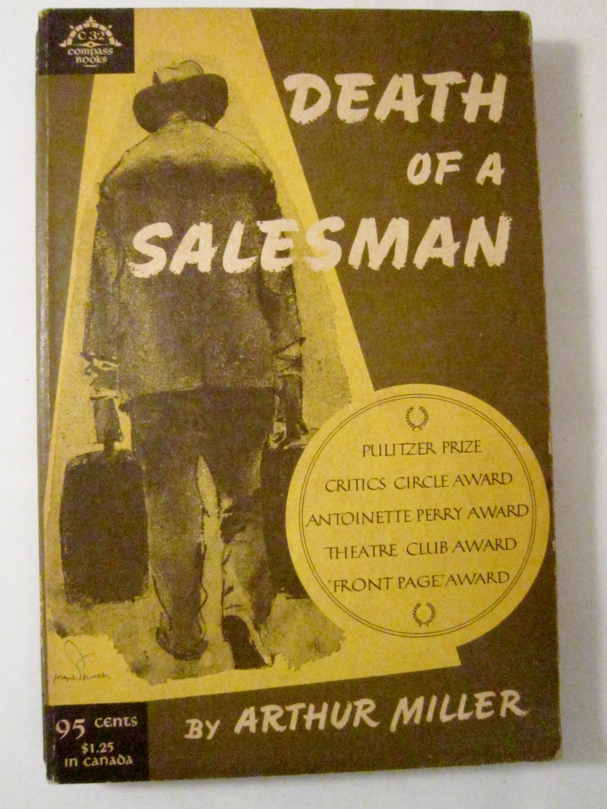 Death of a Salesman 1958 Play by Arthur Miller, Compass Books C32 ...