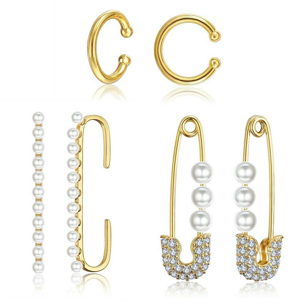 Aventura - Gold paper clip earrings, minimalist earrings gold filled, sterling silver, rose