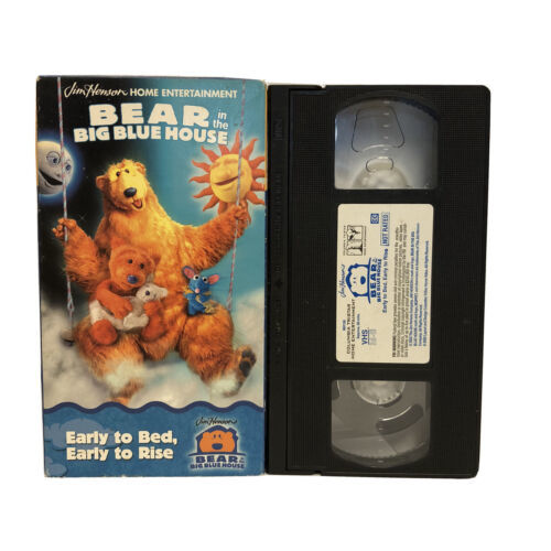 Bear In The Big Blue House Early To Bed Early To Rise VHS Tape Lullaby ...