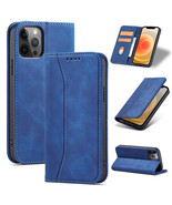 Smartphone case  for iPhone 13 Pro max Flip leather case blue - $12.50