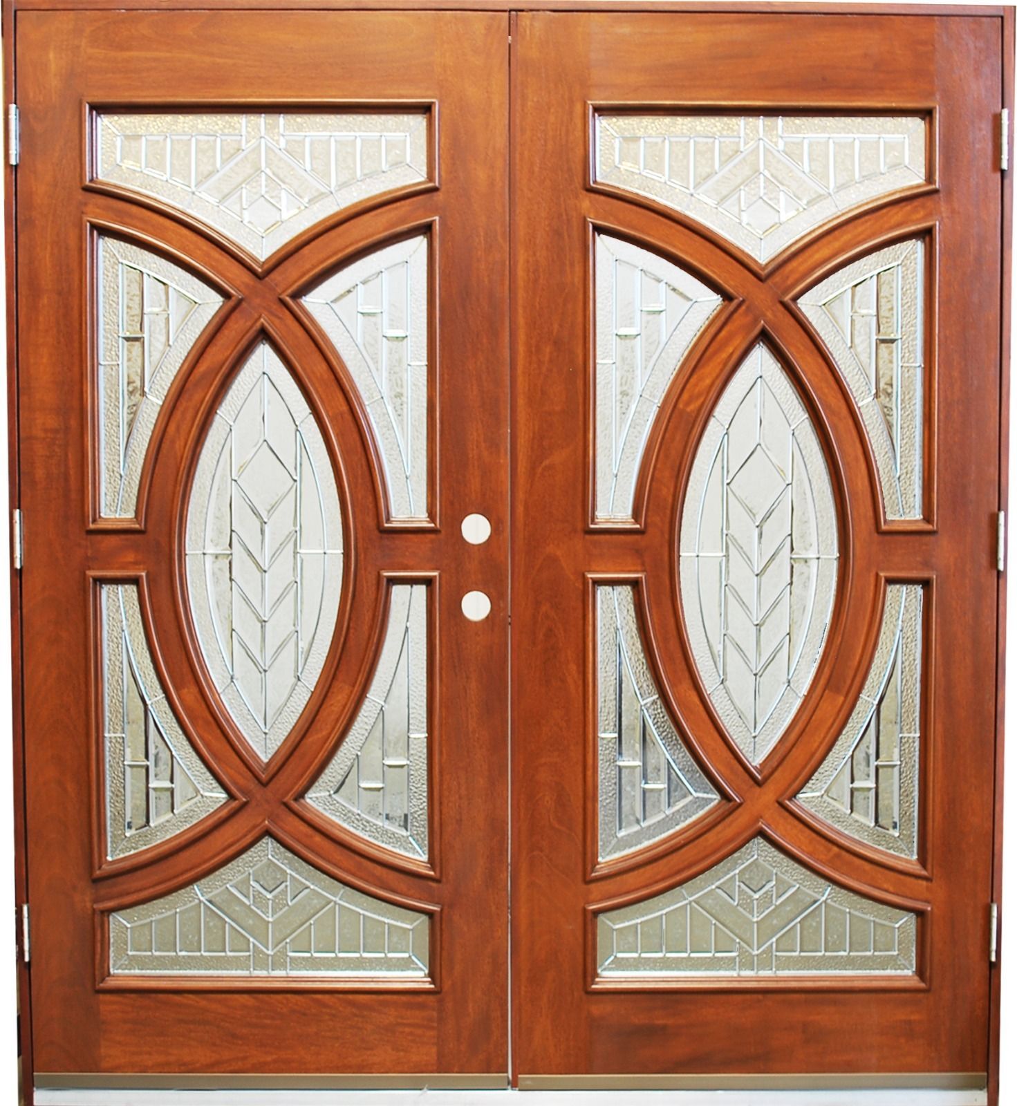 6' x 6'8 Mahogany Two Tone Entry Door - Doors