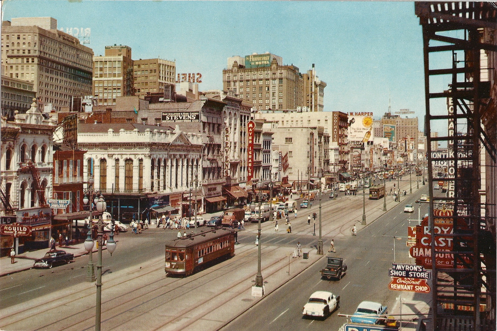 Canal Street, New Orleans Historical Post Card Louisiana