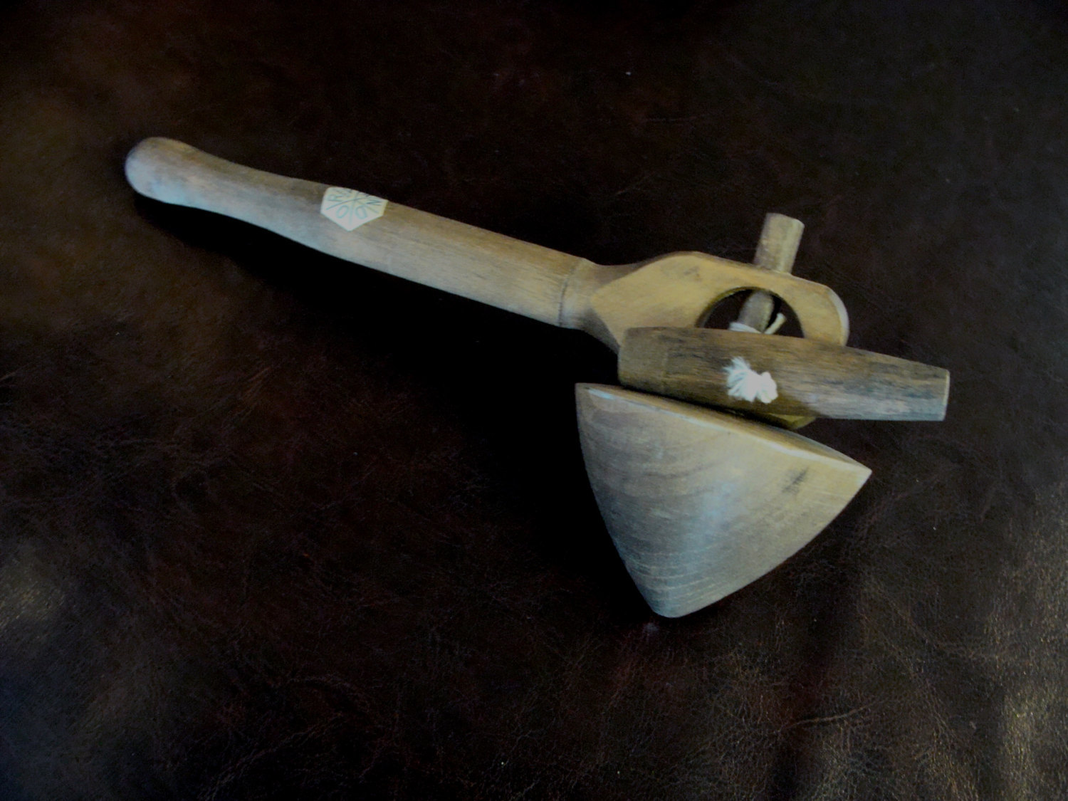 Old Vtg Wood Pull Handle Spinning Top Toy by Vandor Spinning Tops