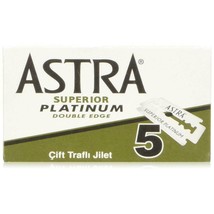 Astra Superior Platinum (Green) Double-Edge Razor Blades (5 blades) - $5.98