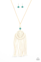 Paparazzi Desert Dreamcatcher Blue Necklace - New - $4.50