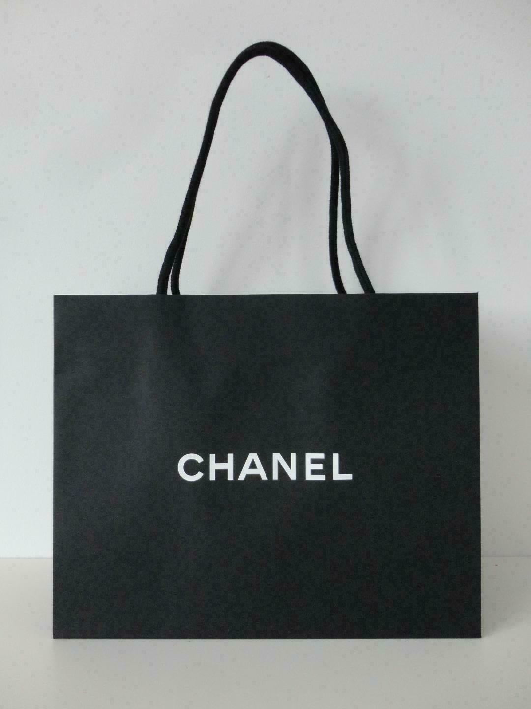 New CHANEL Black Paper Gift Medium Shopping Gift Bag 11.75" x 9.5" x 5.0" - $21.82