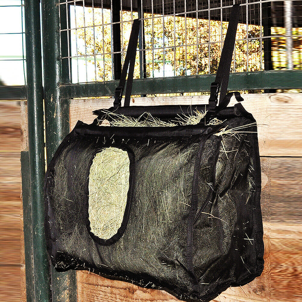 Cashel Horse Mesh Stall Hay Bag Large Holds Flakes Black UBLA Hay Bags