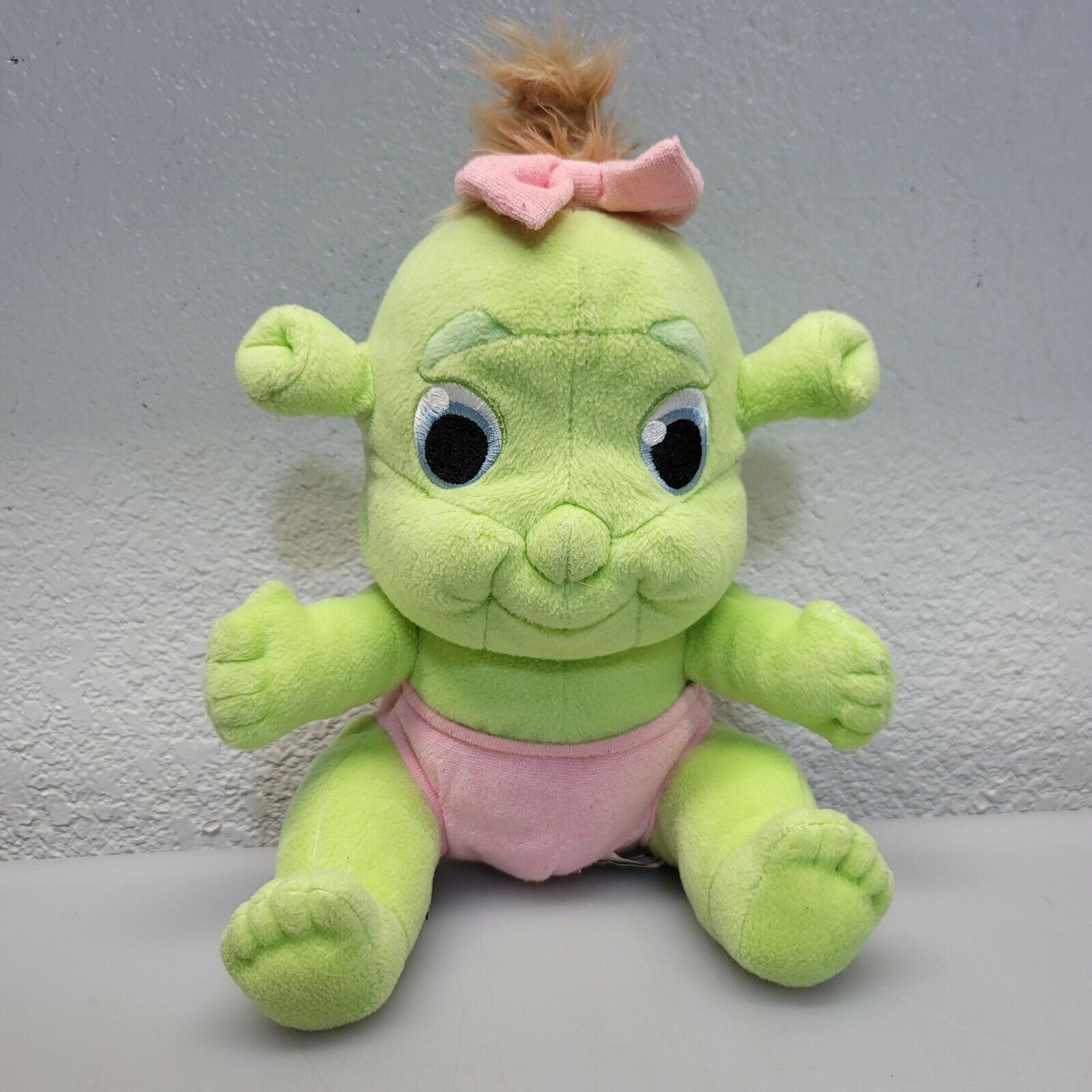 2007 DREAMWORKS BABY SHREK OGRE GIRL STUFFED ANIMAL PLUSH PINK DIAPERS