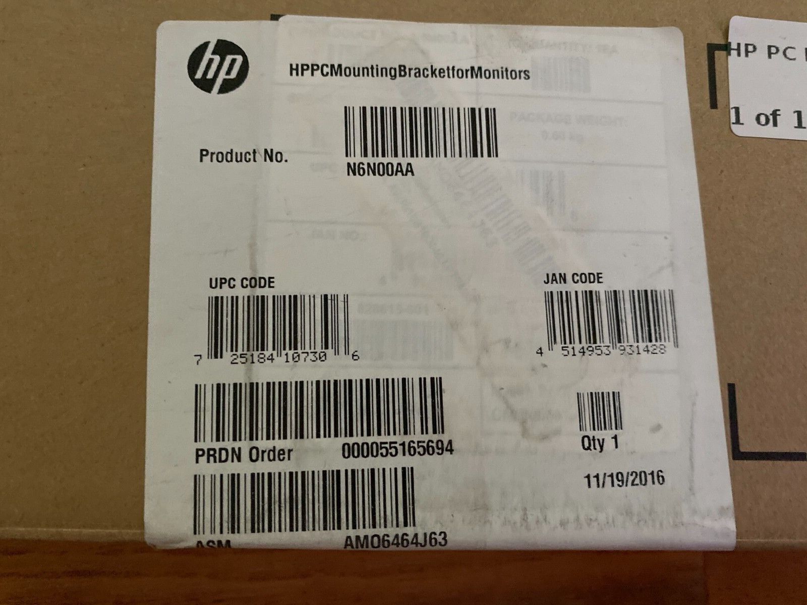 HP PC Mounting Bracket For MNTs Monitor and similar items