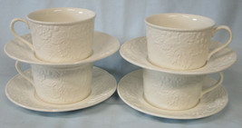 Mikasa White English Countryside Cup &amp; Saucer Set of 4 - $32.56