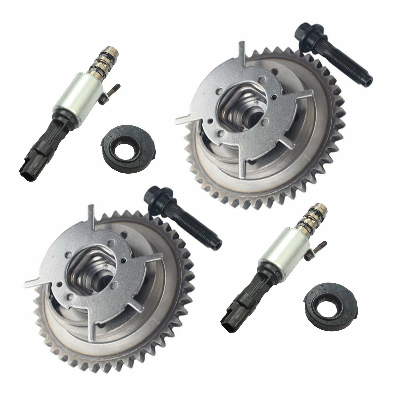 For Ford 4.6L 5.4L 3V VVT Cam Phasers Bolt Timing Solenoid Valve Seal Set (Pair) Car & Truck