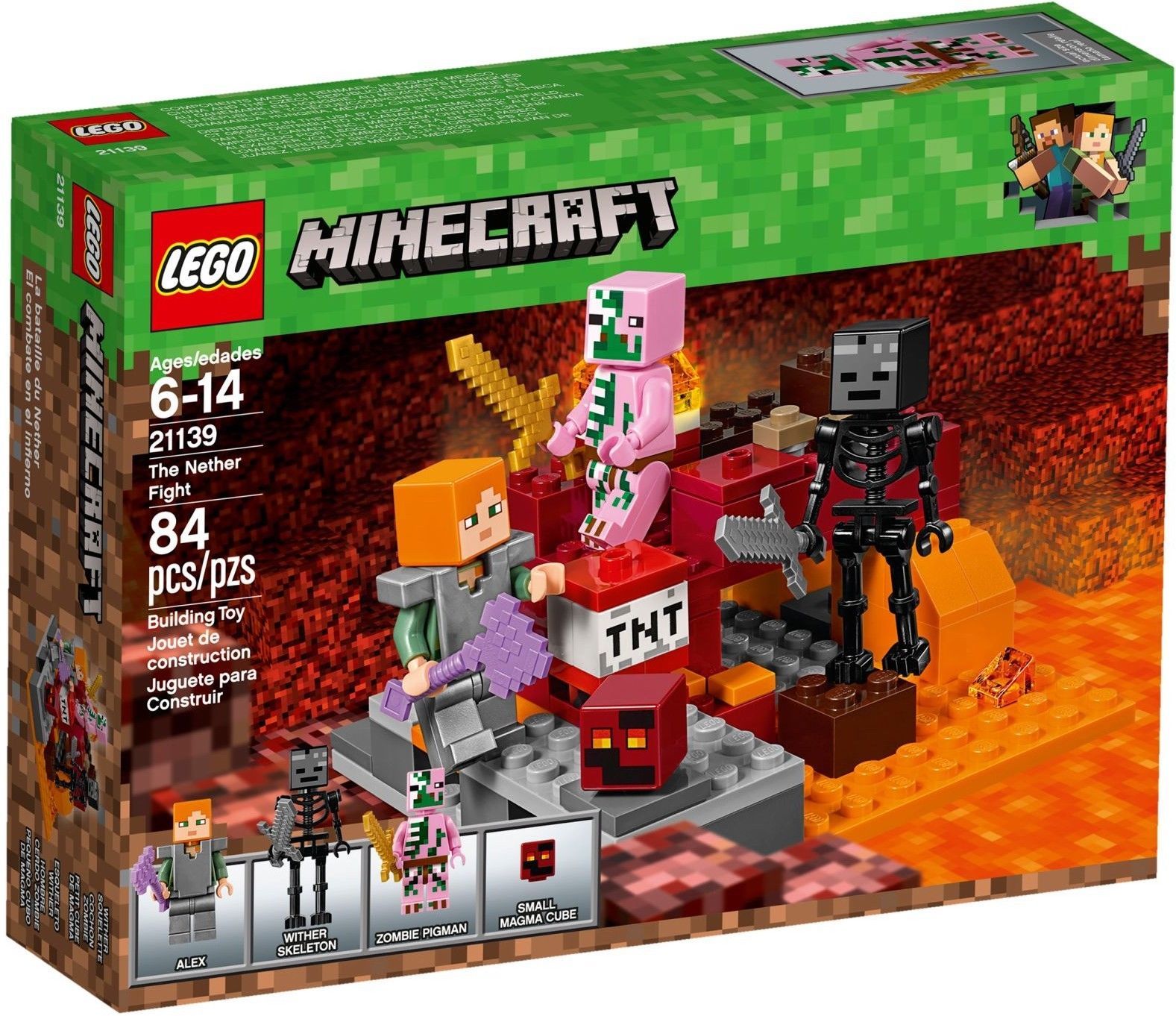 LEGO Minecraft The Nether Fight Set 21139 [New] Building Toy - LEGO ...