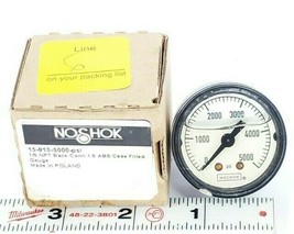 NEW NOSHOK 15-910-5000-psi PRESSURE GAUGE 1/8 NPT 1.5 ABS CASE 0-5000psi image 1
