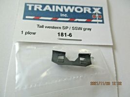 Trainworx Stock # 181-6 Snowplow Tall Western SP/SSW Gray N-Scale image 3