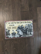 16" DOGS Rule The House home UGA 3d cutout retro USA STEEL plate display ad Sign - $48.51