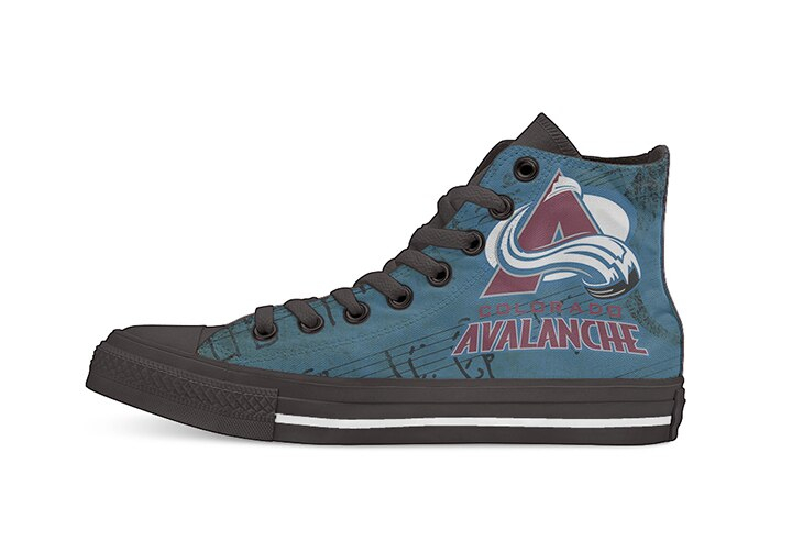 Colorado Avalanche National Hockey Team High Top Canvas Shoes Limited ...