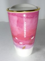Starbucks 2015 Cherry Blossom SAKURA day Pink ceramic tumbler TO GO, 12o... - $325.00