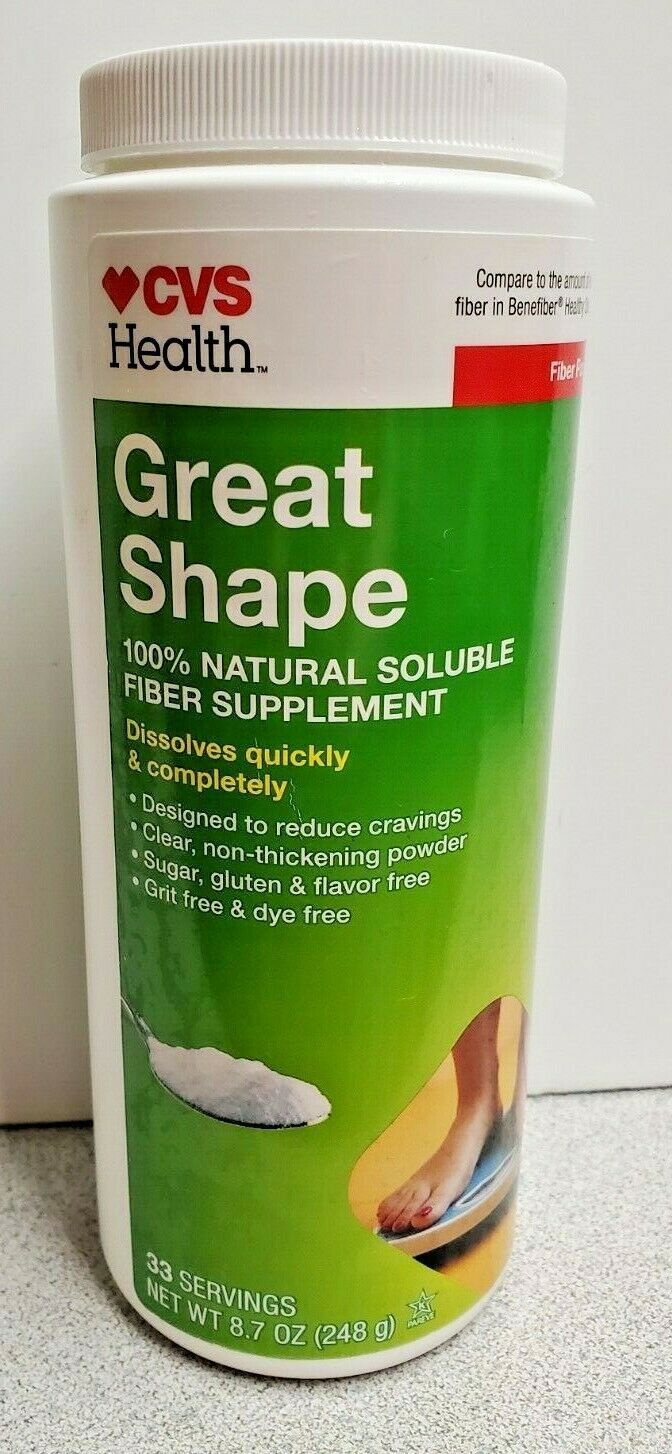 CVS Great Shape Fiber Supplement 8.7 OZ 33 Servings Exp Sept 2020