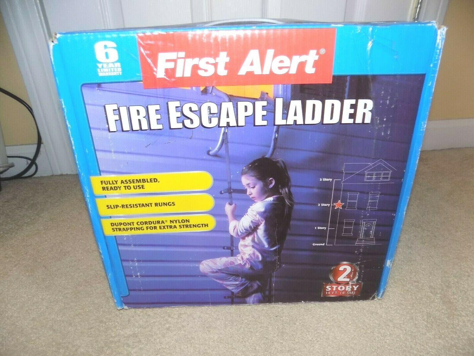 First Alert 2 Story 14 Ft Fire Escape Ladder New In Box Ready To Use Fire Escape Ladders 6661