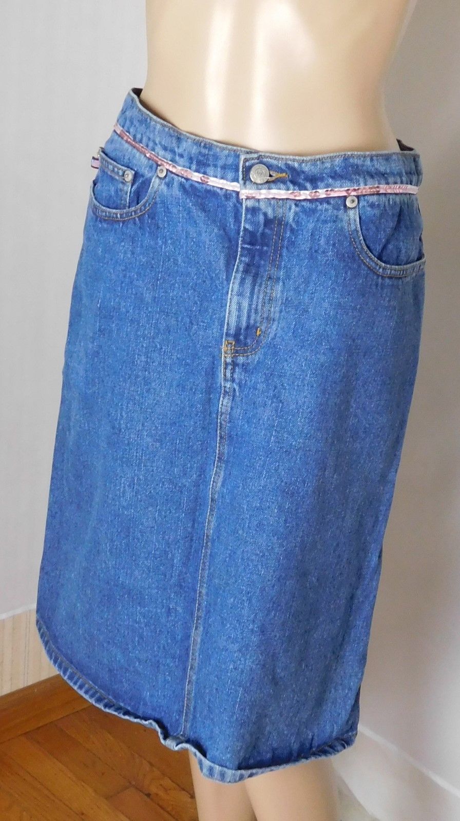 ralph lauren long denim skirt
