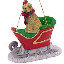 Conversation Concepts Soft Coated Wheaten Terrier Sleigh Dog Christmas Ornament - $17.99