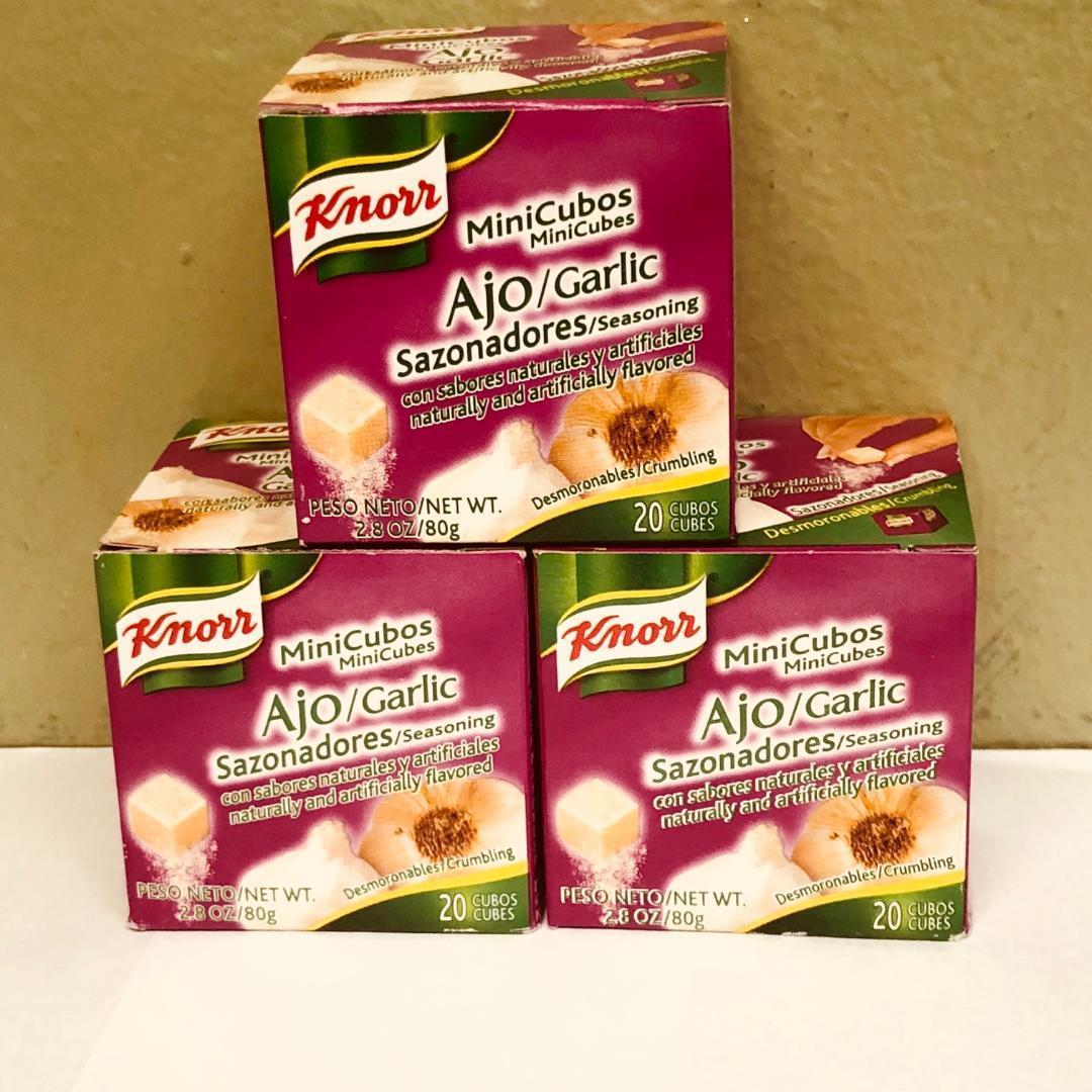 3 KNORR MINI CUBE GARLIC 20 CUBES Spices, Seasonings & Extracts