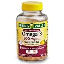 Spring Valley Omega-3 Fish Oil Softgels General & Hear Health 500mg 120 Softgels - $17.80