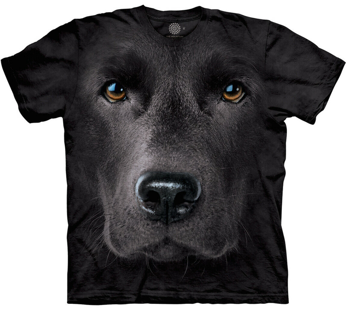 The Mountain Dog Black Lab Labrador Retriever Big Face Puppy Cotton Shirt S-3X