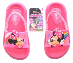 MINNIE MOUSE DISNEY Pink Beach Sandals w/ Optional Sunglasses Toddler's Size 7-8 - $12.86+