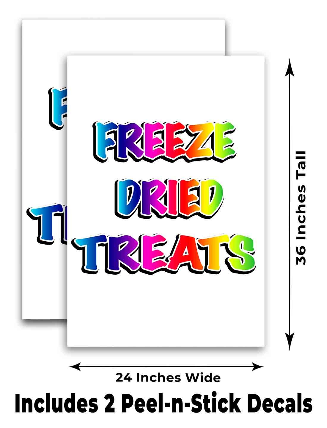 FREEZE DRIED TREATS Signicade 24x36 Aframe Sidewalk Sign Banner Decal