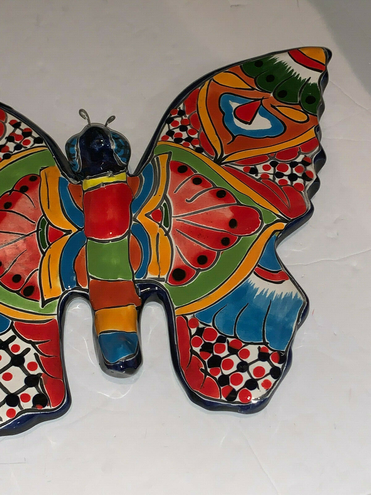 Mexican Talavera Pottery - Colorful Butterfly #3 Ceramic Wall Folk Art ...