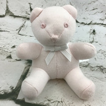 Ralph Lauren Mini 4” Teddy Bear Plush Pale Pink Knit Stuffed Advertising Toy - $29.69