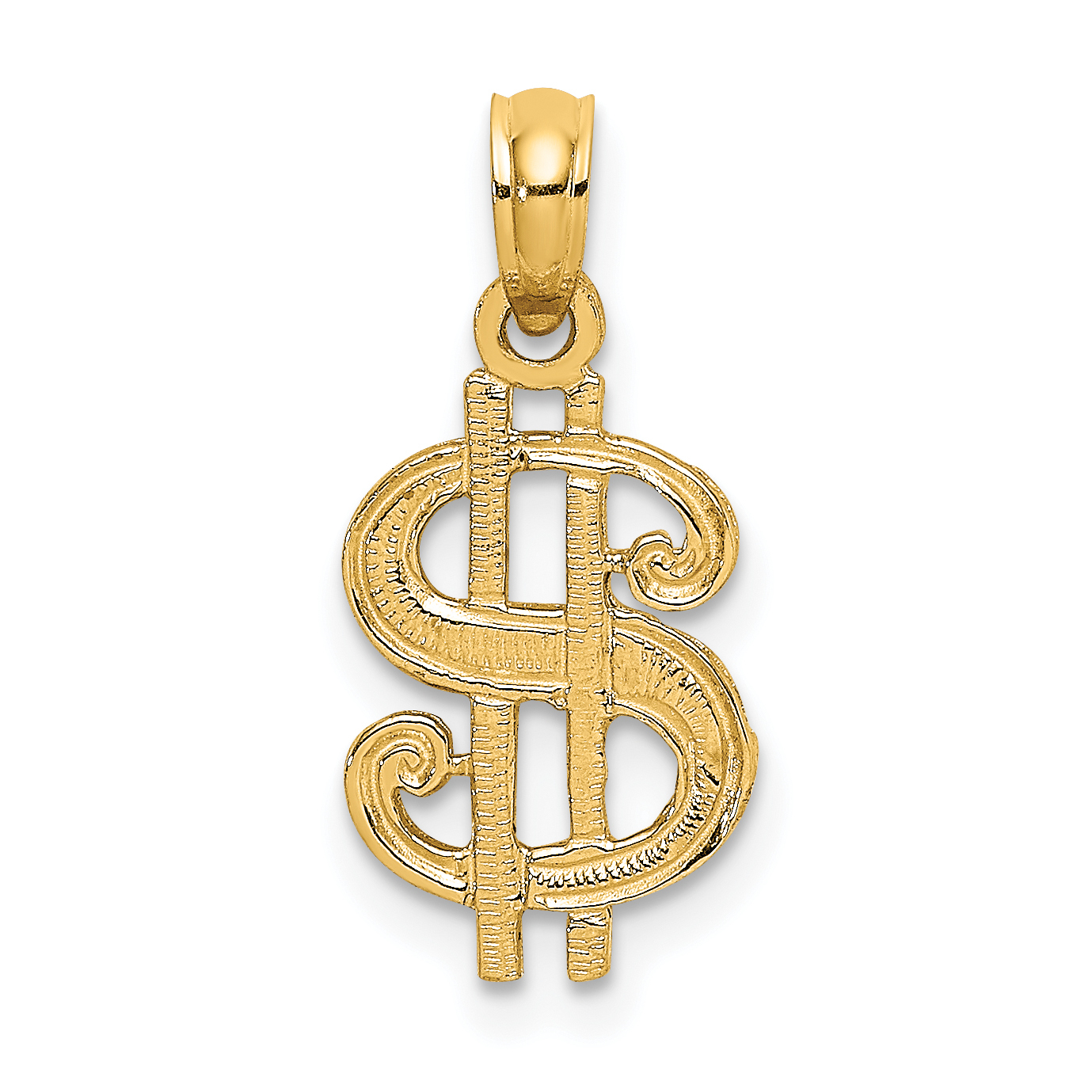 14K DOLLAR SIGN Charm Fine Charms & Charm Bracelets