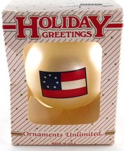 Avon Collectible Holiday Greetings Ornaments Unlimited Off White Ball w ... - $4.49
