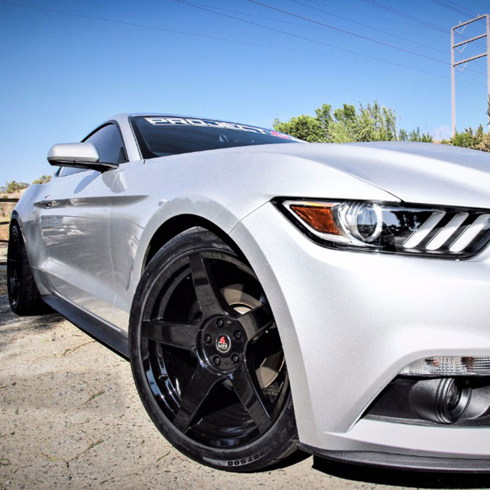 Project 6GR FIVE 19x10 Gloss Black Concave Wheels for S550 Mustang GT ...