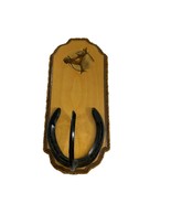 Western Tony Snyder Wall Hanging Coat Hook Horse Shoe Wood Rope Texas Art - $34.65