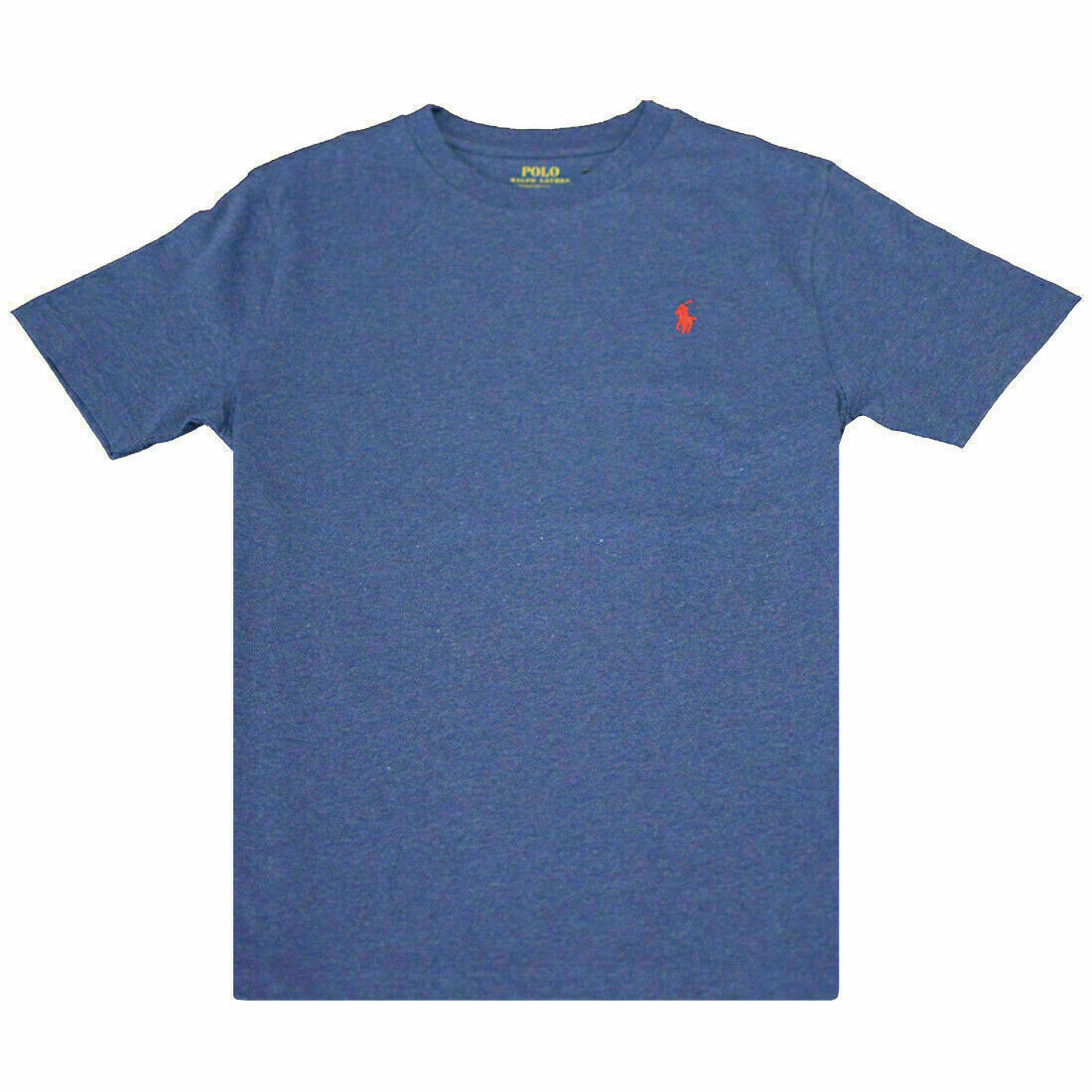 Polo Ralph Lauren Kid's Dark Pastel Blue - Red Pony Round Neck S/S T-Shirt (S24)