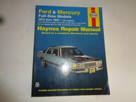 1975-1987 Ford/ Mercury Full Size Models with V8s  Repair Manual Haynes - $14.96