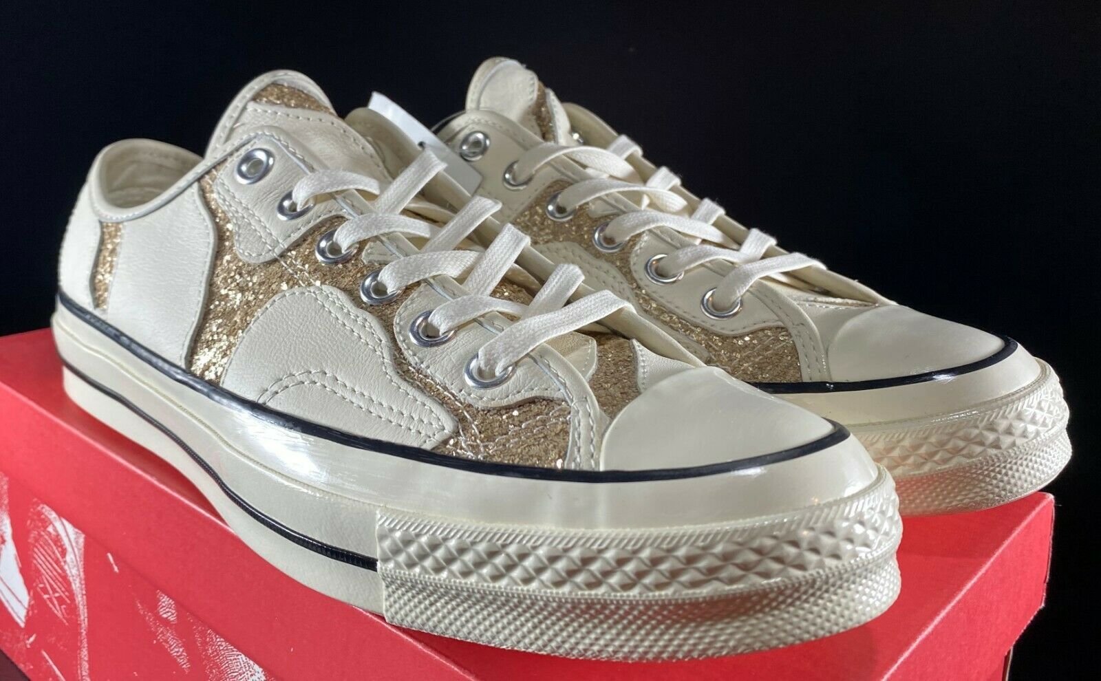 Converse Chuck Taylor 70 Ox Metallic Gold Glitter 559823C 7 Men (9 Women) RARE! - Athletic