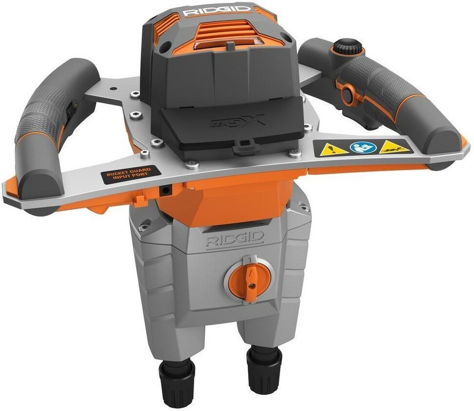 RIDGID Power Mixer with Stand Dual Paddle Programmable Bucket Not