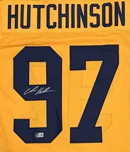 CHRIS HUTCHINSON SIGNED COLLEGE STYLE CUSTOM XL JERSEY WITH BECKETT COA image 2