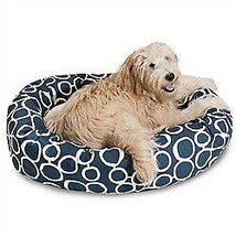Majestic Pet 78899554464 40 in. Fusion Navy Sherpa Bagel Bed - $87.37