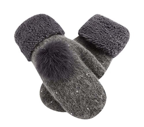 Panda Legends Grey, Woollen Gloves Lovely Best Winter Gloves Women Mitten to Kee