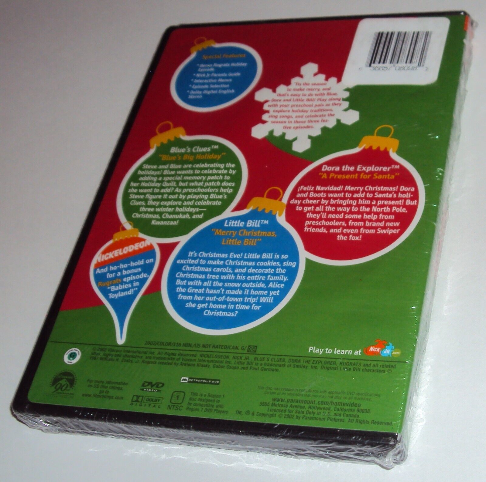 Nick Jr. Favorites Christmas Holiday Nickelodeon (DVD NEW) Blue's Clues