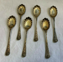 Sterling Silver Seashell Shaped Floral Small Spoons 78.22g Silverware Ut... - $139.95