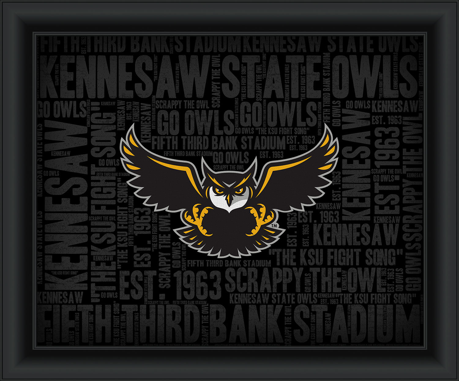 Kennesaw State University "College Logo Plus Word Clouds" 15 x 18